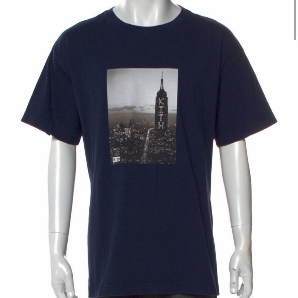 Kith Navy Graphic Crewneck Short-Sleeve T-Shirt